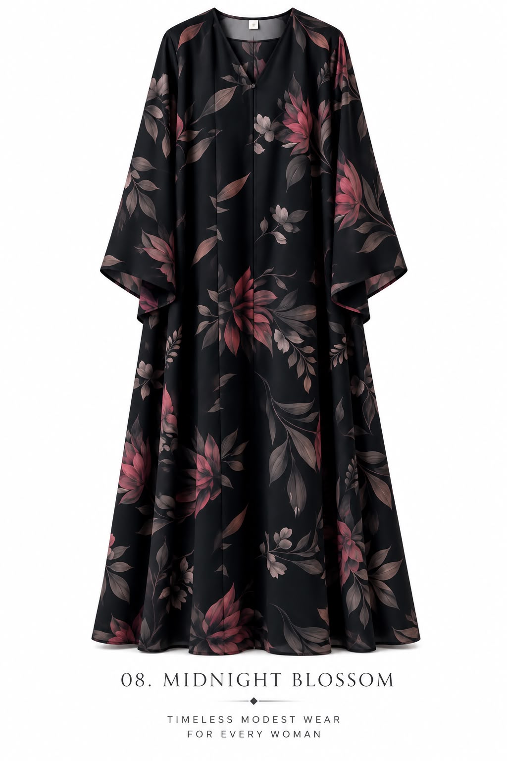 Midnight Blossom Abaya