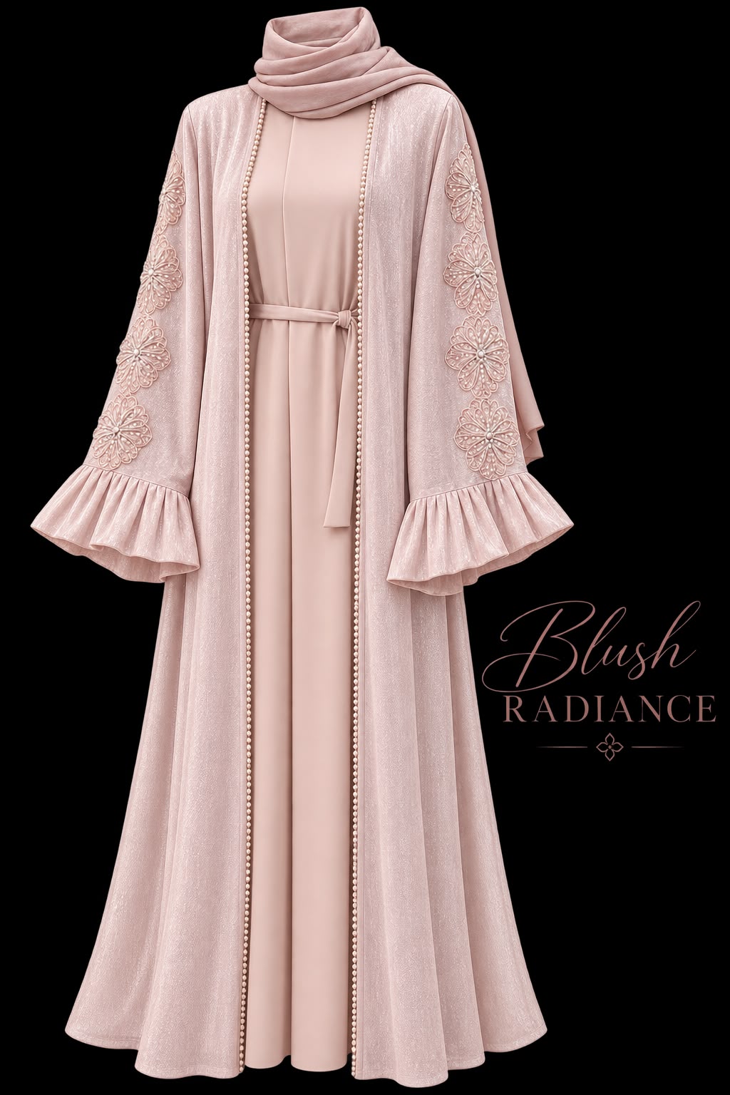 Blush Radiance Abaya
